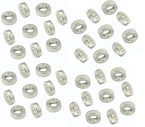 Perlin Metallperlen Tibet Silber Perlen Metall Spacer 6mm 40stk Rondell F240 von Perlin