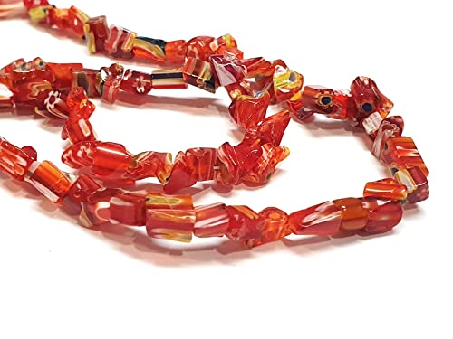 Perlin Millefiori Glassperlen, Rot, chips form, 3~8 mm, 90cm strang ca. 250Stück Perle zum Auffädeln Schmuckperlen R47 Perlin Millefiori Glassperlen, Rot, chips form, 3~8 mm, 90cm strang ca. 250Stück Perle zum Auffädeln Schmuckperlen R47 von Perlin