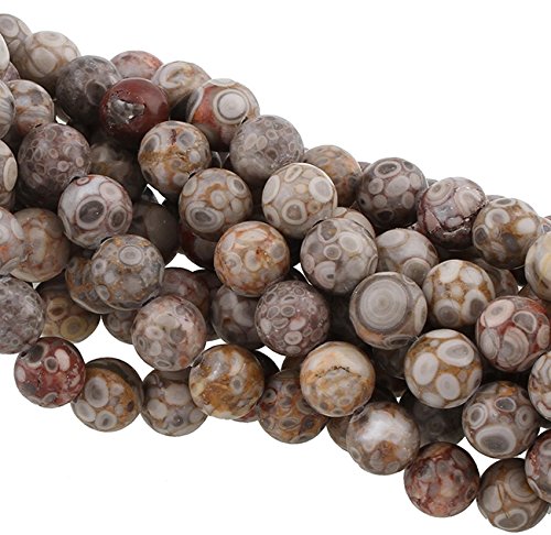 Perlin Natur Maifan Jaspis Stein Perlen 8mm * A GRADE * Kugel Steinperlen Edelstein Naturstein Mineralsteine Schmuckstein Jasper Gemstone Beads 15stk. G756 von Perlin