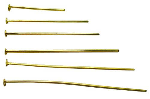 Perlin 100 4cm Gold KETTELSTIFTE Nadel NIETSTIFTE ZUBEHÖR KOPFSTIFT Metall M198 von Perlin