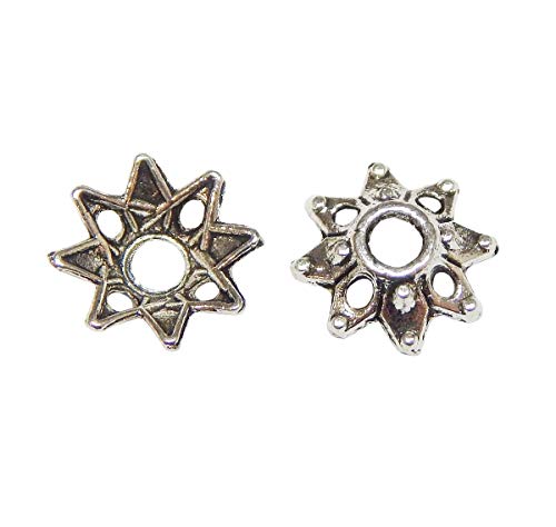 Perlin - 100stk Filigrane Perlkappen Perlenkappen 8mm Metall Spacer Zwischenperlen Zwischenteile Endkappen Tibetsilber Metallperlen Perlin - 100stk Filigrane Perlkappen Perlenkappen 8mm Metall Spacer Zwischenperlen Zwischenteile Endkappen Tibetsilber Metallperlen von Perlin