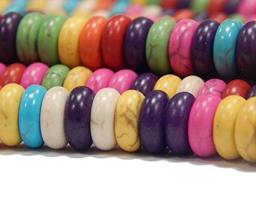 Perlin 220Stk Türkis Edelstein Strang Perlen 8mm Edel Mix Bunte Halbedelstein Set Rondella G204 x2 Perlin 220Stk Türkis Edelstein Strang Perlen 8mm Edel Mix Bunte Halbedelstein Set Rondella G204 x2 von Perlin