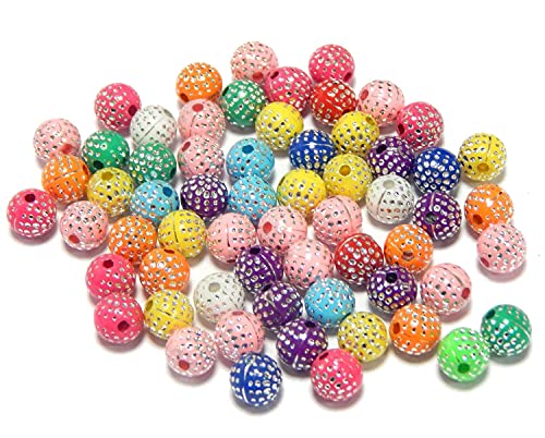 Perlin - 400stk Kunststoffperlen mit Strasssteine Luxus Bunt Acrylperlen 5mm Rund Plastik Perlen für Kinderschmuck Bastelzubehör Schmuck Selber Machen R231 x2 Perlin - 400stk Kunststoffperlen mit Strasssteine Luxus Bunt Acrylperlen 5mm Rund Plastik Perlen für Kinderschmuck Bastelzubehör Schmuck Selber Machen R231 x2 von Perlin