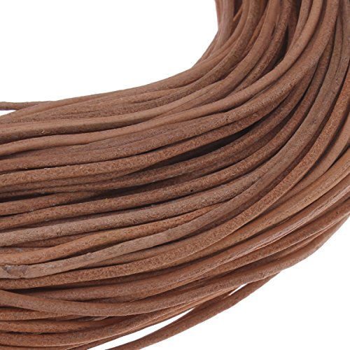 Perlin 5m Lederband 2,5mm Sand BRAUN LEDERSCHNUR Leder SCHMUCK BASTELSCHNUR C159 von Perlin