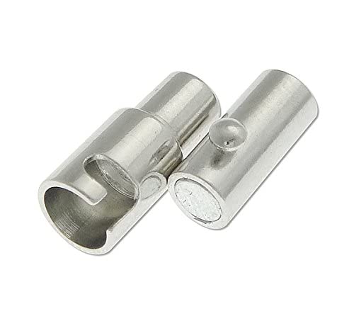 Perlin - 9Stk Bajonettverschluss Magnetverschluss Kettenverschluß für 3mm Bänder Schmuckverschluss Schmuckzubehör - Schmuckherstellung M267 x3 von Perlin