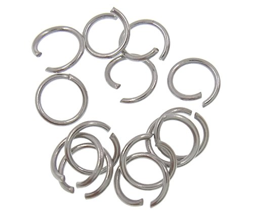 Perlin Edelstahl 304 METALLRINGE 4mm BINDERINGE SPALTRINGE Mode VERBINDER ÖSEN Schrauböse M112C von Perlin