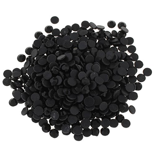 Perlin - Hotfix Strasssteine, 14400stk, Schwarz, Jet, 3mm SS10 AAA Qualität, 100 Gross, zum Aufbügeln, Hotglue, Glitzersteine Rhinestone Großhandel Glass Strass Perlen 413 x2 von Perlin