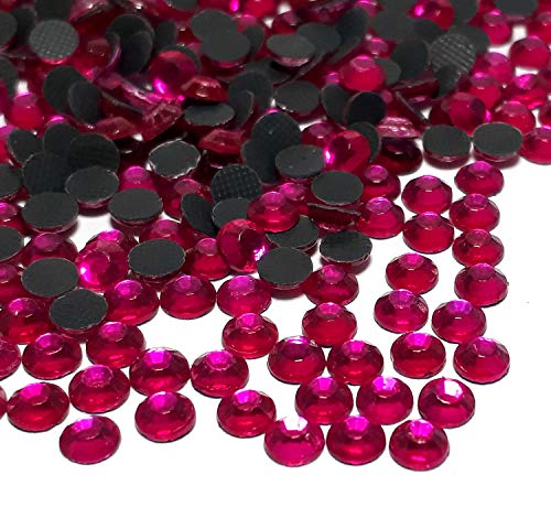 Perlin - Hotfix Strasssteine, 5mm SS20, 1440stk, Fuchsia Pink, AAA Qualität, zum Aufbügeln, Glitzersteine Rhinestone Selbstklebend Glass Strass Perlen 495 von Perlin