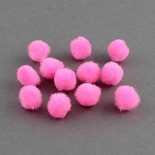Perlin - Pompons Pompon 10mm 20mm 25mm 30mm Rosa Pink Bommel Nähen Tilda Basteln Borte bälle Flauschigen Plüsch Bälle für Lustige DIY Kreative Handwerk (25mm 100 Stück) von Perlin