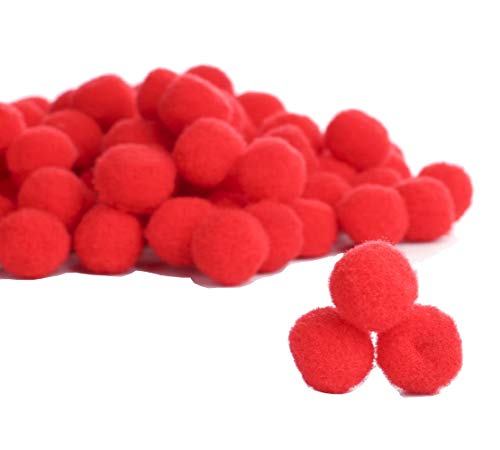 Perlin - Pompons Pompon 12mm Rot Bommel 200stk Nähen Tilda Basteln Borte bälle Flauschigen Plüsch Bälle von Perlin
