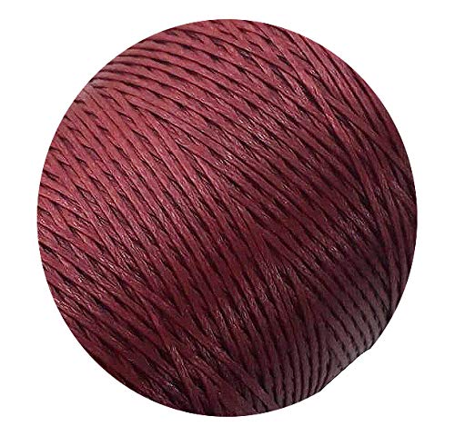 Perlin - Wachsband 1mm Weinrot Farbe Sattlergarn Geflochtet 100% Polyester Forellenfäden Nähen Handwerk C324 x2 von Perlin