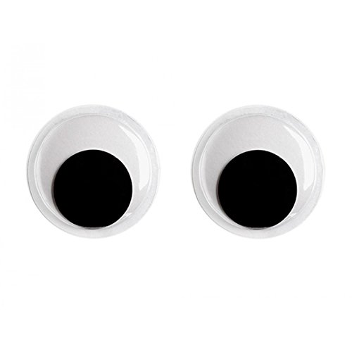 Perlin Wackelaugen Bastelaugen Rund Wackel Augen 4 bis 20 mm Gößenwahl Goggle Eyes (14mm / 100stk) von Perlin