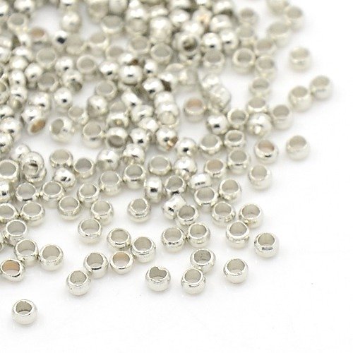 Perlin Quetschperlen Kugel, Crimps Messing METALL BEADS METALLPERLEN 350 Stk 2mm RUND ALTSILBER PERLEN M147 Perlin Quetschperlen Kugel, Crimps Messing METALL BEADS METALLPERLEN 350 Stk 2mm RUND ALTSILBER PERLEN M147 von Perlin