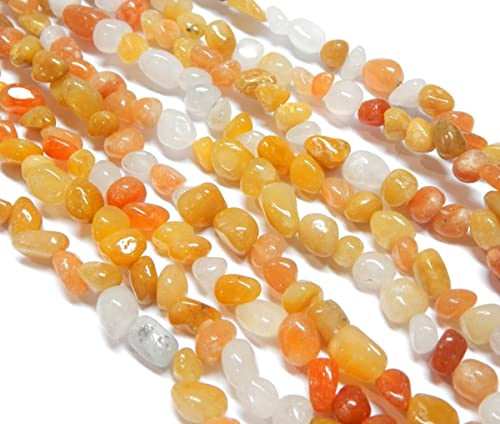 Perlin Topaz Jade Edelstein Strang Perlen 6~10mm 40Stk, Bastel-Set, Halbedelstein, Gemischte Farbe Chips, Schmuckperlen Schmuckherstellung von Perlin