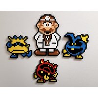 Doktor Mario Perler Bead Pixel Art von Perlpop
