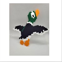 Duck Hunt Bügelperlenmagnet 8-Bit Videospiel Dekor von Perlpop