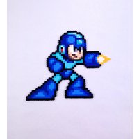 Mega Man Bügelperle Sprite Pixel Art Nintendo Decor von Perlpop
