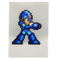 Mega Man Perler Perlenkunst Snes Gamer Dekor von Perlpop