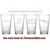 Set Von 4 - 16Oz. Libbey Custom Pint Brille Mit Personalisierung von PermanentEtch