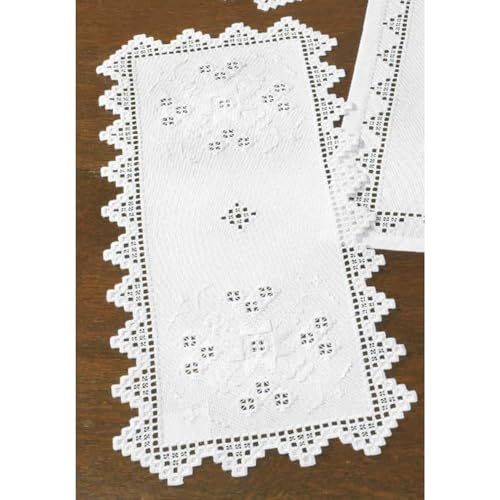 Permin Hardanger Tischläufer Stickpackung Hardanger Zählmuster, Multifarbig von Permin