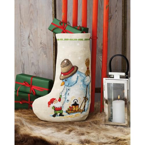 Permin Kreuzstich Stickpackung Weihnachtsstrumpf Schneemann Zählmuster Permin Kreuzstich Stickpackung Weihnachtsstrumpf Schneemann Zählmuster von Permin