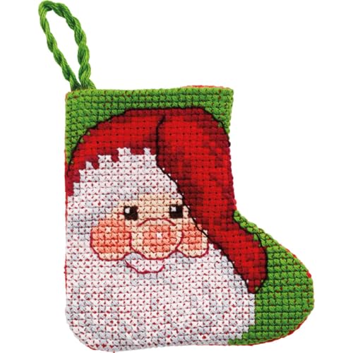 Permin Kreuzstich Stickpackung Weihnachtsstrumpf mini Weihnachtsmann Zählmuster von Permin