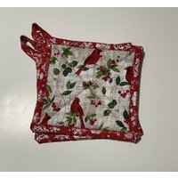 Cardinals/ Weihnachtliche Topflappen/ Topflappen | Handgemacht von PersiansTouch