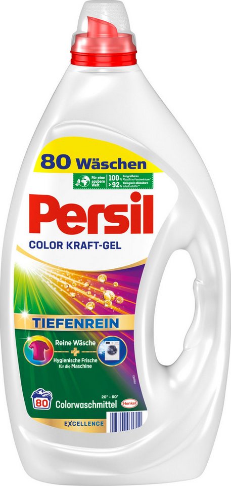 Persil Kraft-Gel 80 WL Colorwaschmittel (1-St. mit Tiefenrein Technologie) von Persil