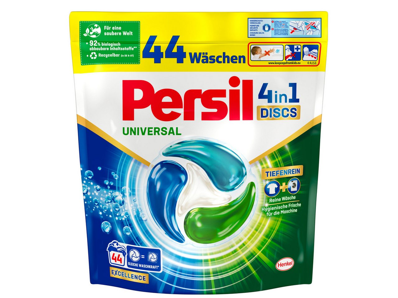 Persil Universal 4-in-1 Discs 44 WL Vollwaschmittel (44-St. 748g mit Tiefenrein Technologie) von Persil