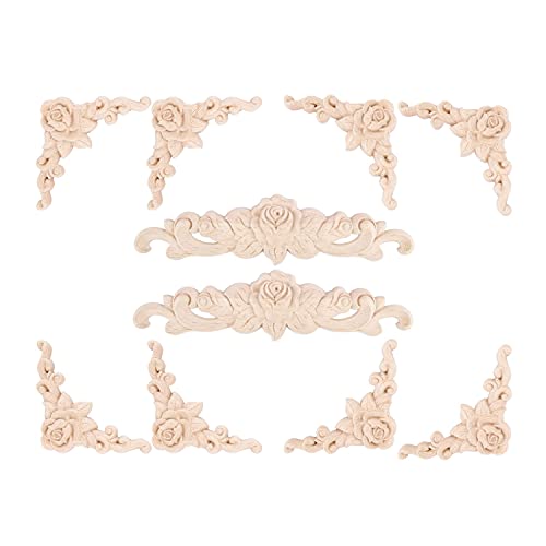 Persistence 10 StüCke Geschnitzte Wand Blumen Geschnitzte Applique Ecke Dekorativ für MöBeltüR Schrank Bett Dekorationen Persistence 10 StüCke Geschnitzte Wand Blumen Geschnitzte Applique Ecke Dekorativ für MöBeltüR Schrank Bett Dekorationen von Persistence