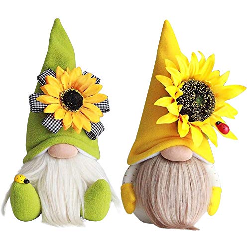 Persistence 2 StüCk Sonnenblume Gnom Sommer Zwerge Plaid Sonnenblume Gnom Ornamente Sonnenblume von Persistence