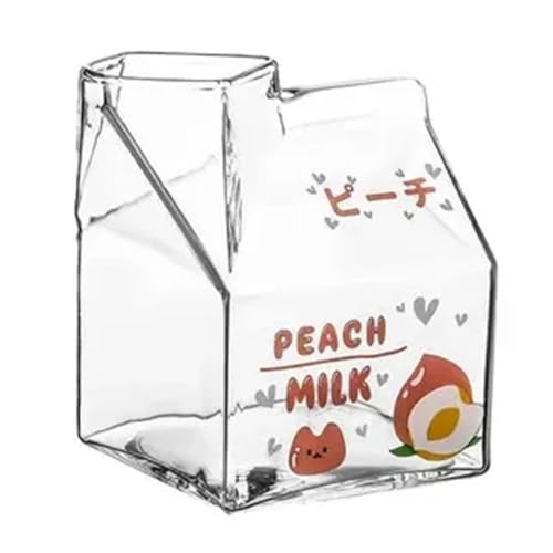 Persistence 380 ml Kawaii Quadratische Milchkarton-Glas-Tasse Süße Erdbeere Pfirsich Frühstückstasse Puddingbecher Milchflaschen Hohe Gualität B Persistence 380 ml Kawaii Quadratische Milchkarton-Glas-Tasse Süße Erdbeere Pfirsich Frühstückstasse Puddingbecher Milchflaschen Hohe Gualität B von Persistence