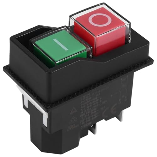 Persistence Elektromagnetische Schalter Drucktastenschalter für Gartengeräte KJD17 220 V 4-polige Terminale von Persistence