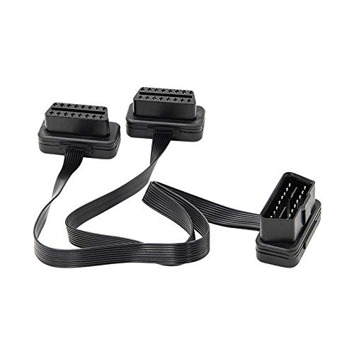 Persistence OBDII Verlängerung Dual Connector Y Splitter OBD OBD2 16PIN Stecker auf Buchse Anschluss flach + dünn für von Persistence