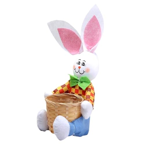 Persistence Osterdekoration, niedlicher Hasen-Osterkorb, Eier, Süßigkeiten, Geschenke, Aufbewahrungstasche, Dekoration, ca. 30 x 12 cm von Persistence