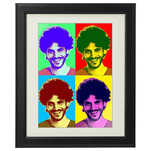 Casa Vivente Bild im Pop-Art-Stil, Kunstdruck im Echtholzrahmen, Personalisiert mit Foto, Geschenkidee zum Geburtstag, Maße: ca. 29 x 39 cm von Personal Arts