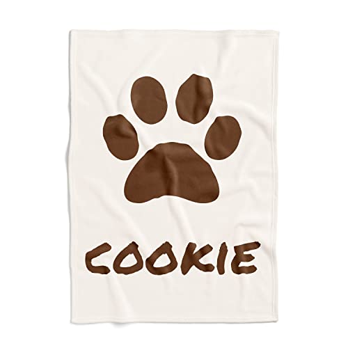 Personalisierte Hundedecke aus Fleece Haustierdecke mit Symbolen und Namen nach Wahl | Personalisierbar Bett Decken für Hunde und Katze von PersonaliseDog