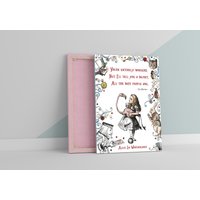 Alice Im Wunderland Bonkers Zitat Große Leinwand Kunstdruck Geschenk A0 A1 A2 A3 A4 von PersonaliseMyPrint