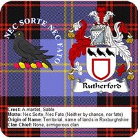 Set Mit 6 Scottish Clan & Crest Wappen Details Tartan Dargestellt Rutherford Ruthven Sandilands Schaw Scott Scrymgeour Aluminium Untersetzer von PersonalisedJust4U