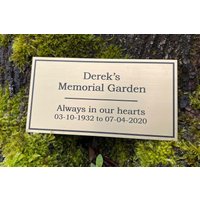 Personalisiert, Gebürsteter Messingeffekt, Acryl, Gedenkstätte, Plakette, Erinnerungsanzeige von PersonalisedStore