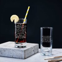 Personalisiertes 13 Unzen Highball Geburtstagsgetränkeglas - Personalisiert Mit Jahr Und Optionaler Nachricht Auf Der Rückseite von PersonalisedStore