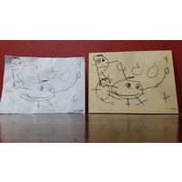 Kinder-Kunstwerk Verwandelte Sich in Eine Holztafel von PersonalisedandMBM