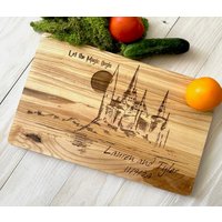 Familie Schneidebrett Immer Personalisiert Magic Castle Gravur Zauberer Schule Hochzeit Zeichen Tod von PersonalizedArtDecor