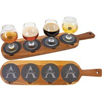 Handgemachtes Bierglas Flight Serviertablett Aus Holz | Benutzerdefinierte Barware Tray Bar Home Decor Mancave Dekor Geschenk Brauerei von PersonalizedByIP