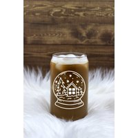 Glas Kaffeetasse Personalisierte Bierdose Eiskaffee Tasse Weihnachten Winter 16 Oz Personalisiert Bis Mai von PersonalizedByMay