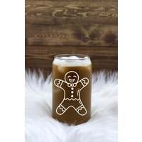 Glas Kaffeetasse Personalisierte Bierdose Eiskaffeetasse Weihnachtstasse 16 Oz Personalisiert Bis Mai von PersonalizedByMay