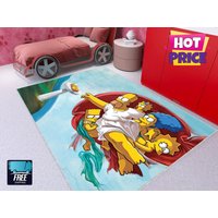 Simpsons Teppich, Bilder Personalisierter Geburtstagsgeschenk von PersonalizedHomeRugs