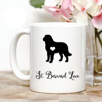 Bernhardiner | Bernhardiner Liebe Kaffeetasse von Personalizeitpaws
