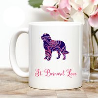 Bernhardiner | Bernhardiner Liebe Kaffeetasse von Personalizeitpaws