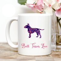 Bull Terrier Lieben Kaffee Tasse von Personalizeitpaws